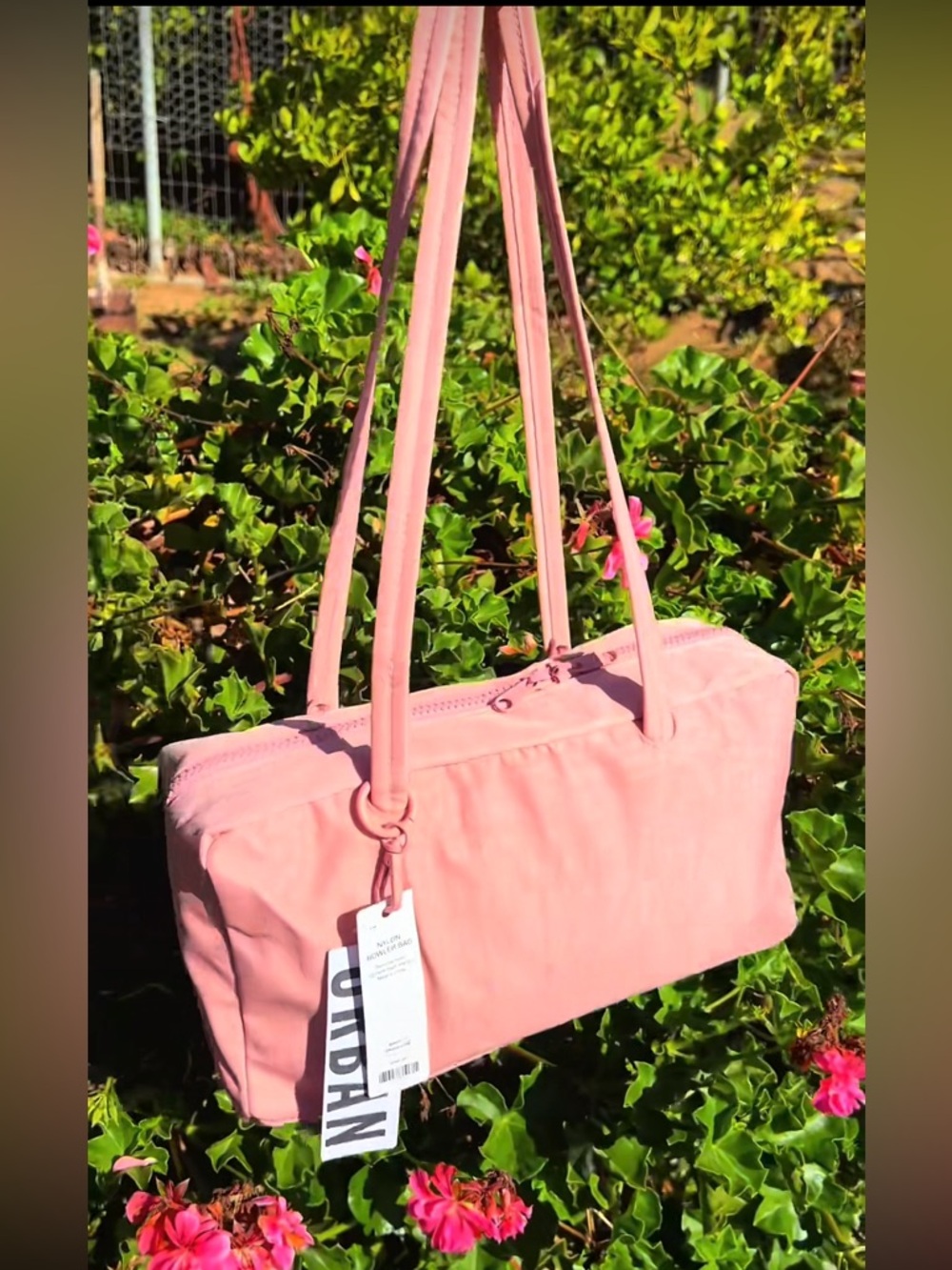 BAGGU BOWLER BAG ROSE TAN